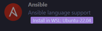 Ansible WSL install