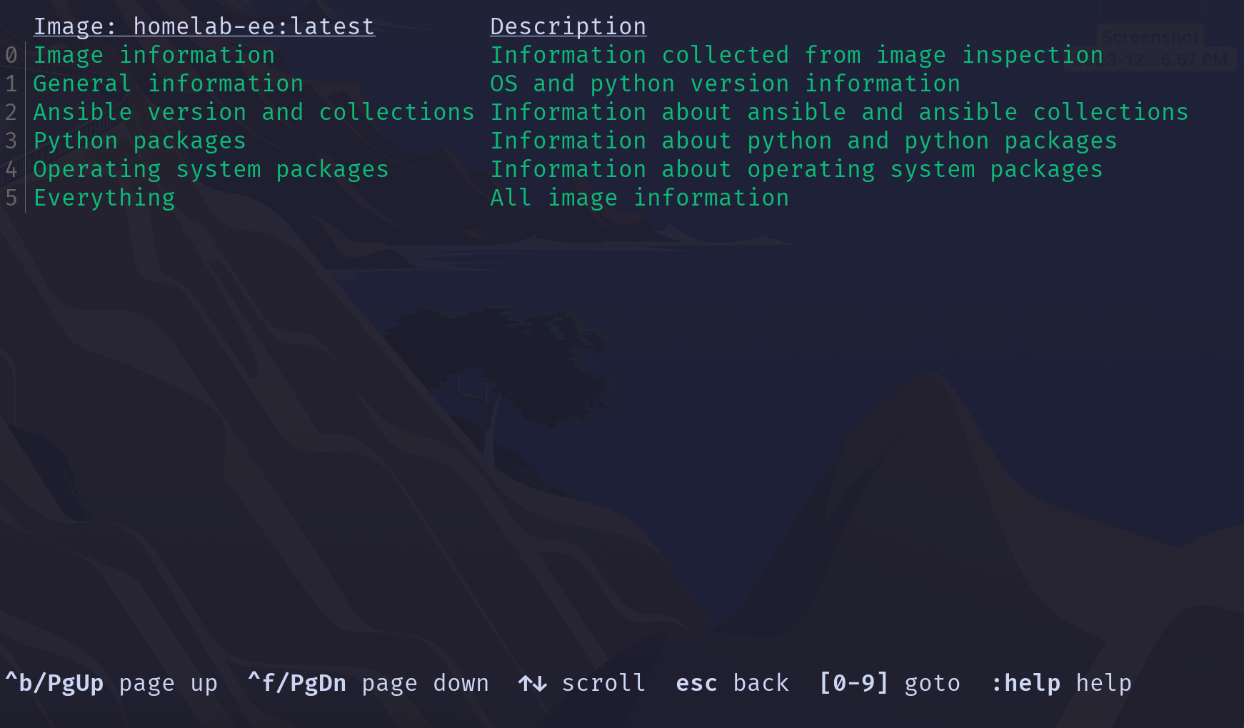 Ansible Navigator Image example
